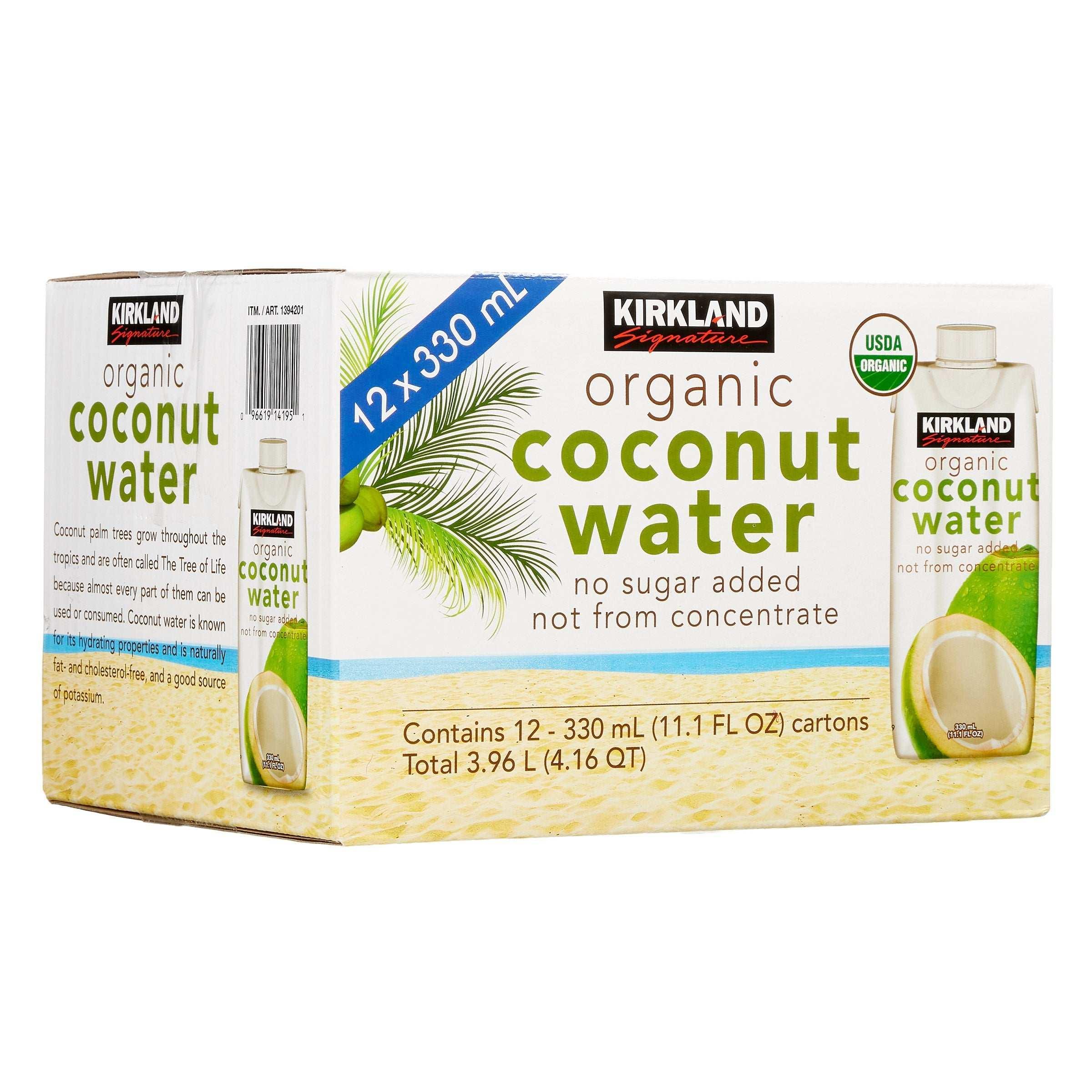 Kirkland Signature, Organic Coconut Water, 11.1 fl oz, 12-count - USA MEGA SHOP