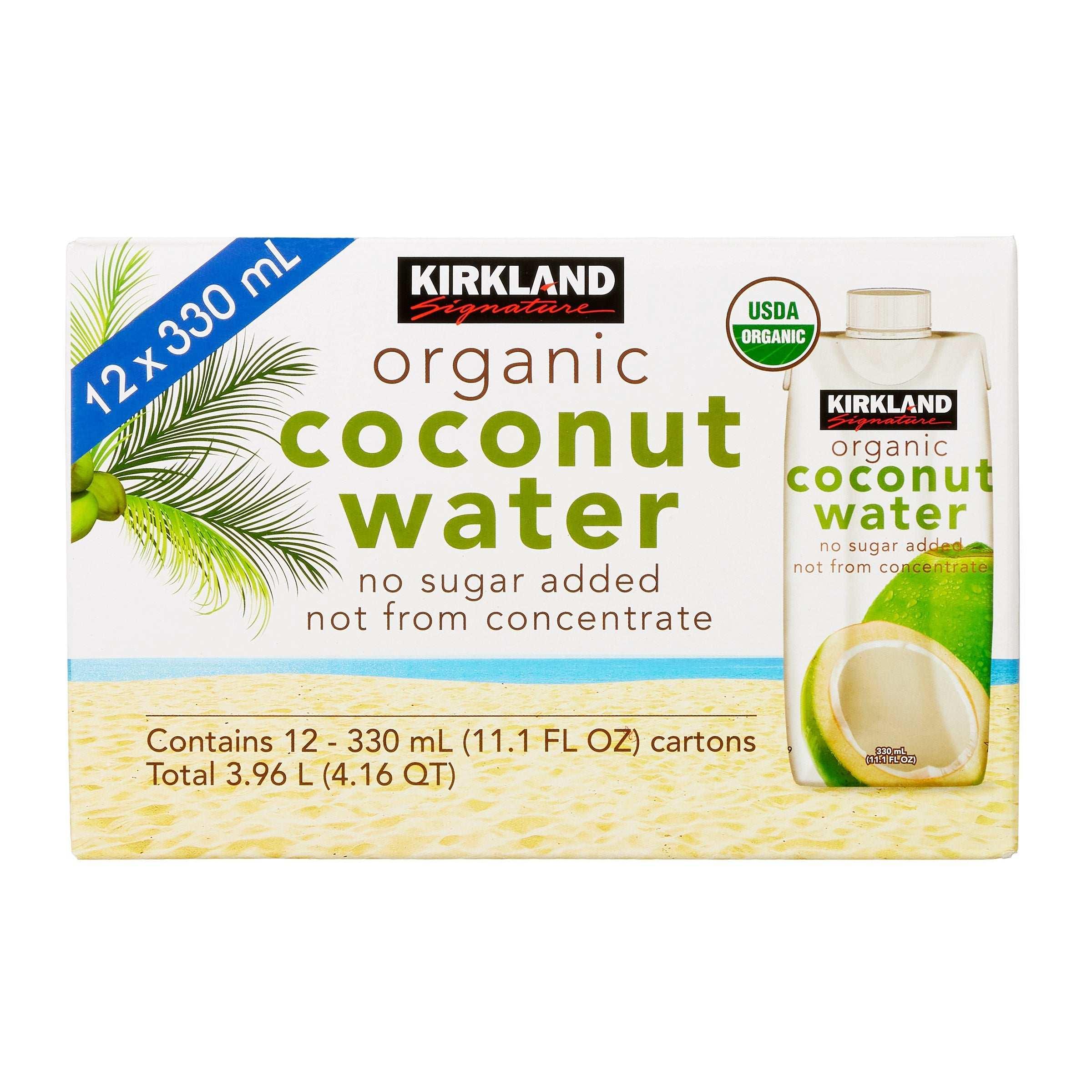 Kirkland Signature, Organic Coconut Water, 11.1 fl oz, 12-count - USA MEGA SHOP