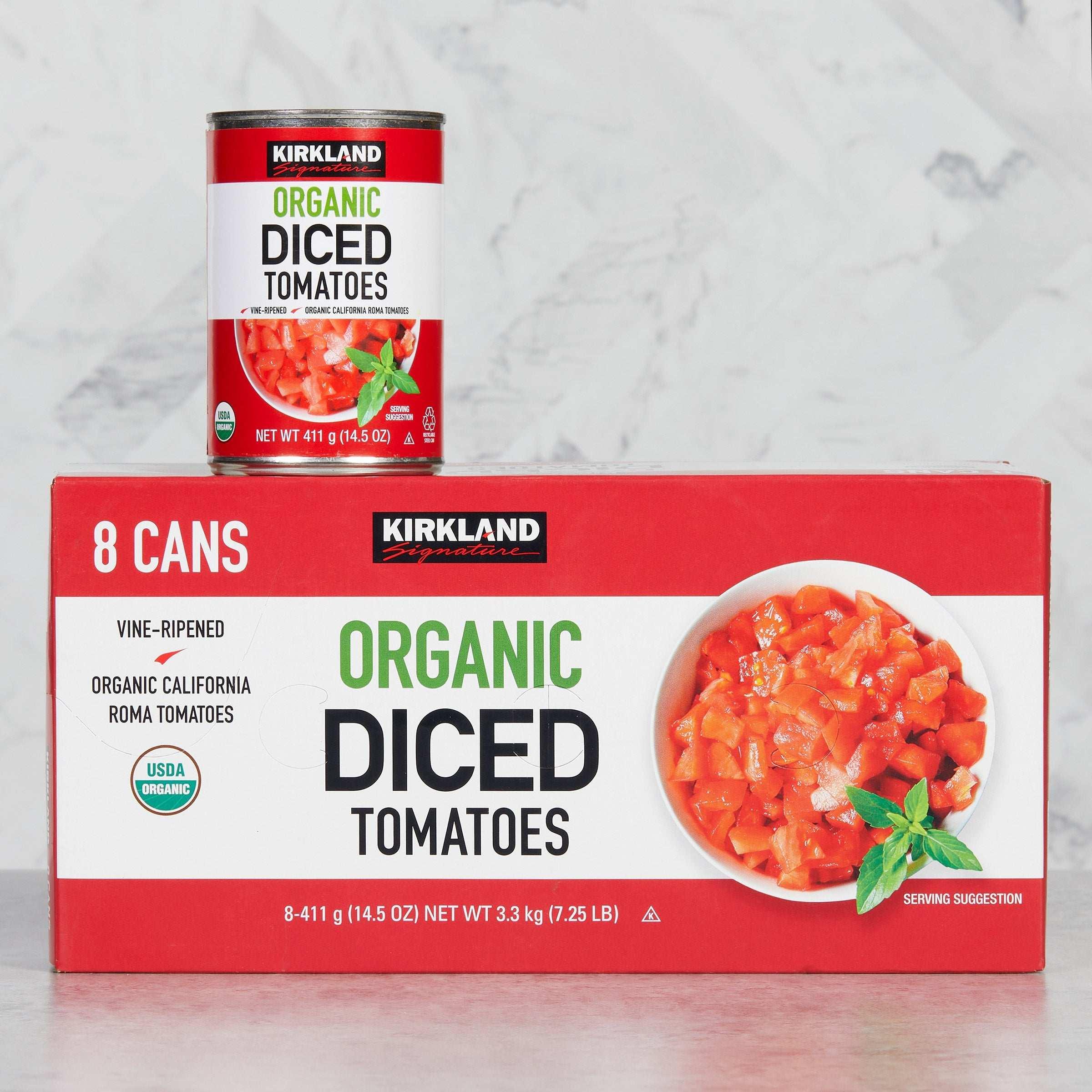 Kirkland Signature, Organic Diced Tomatoes, 14.5 oz, 8-Count - USA MEGA SHOP