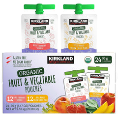 Kirkland Signature, Organic Fruit and Vegetable Pouches, Variety Pack, 3.17 oz, 24-count - USA MEGA SHOP