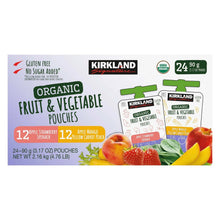 Organic fruit & vegetable pouch variety box, 24-count with green cap pouches