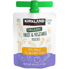Organic fruit & vegetable pouch with Apple Mango Yellow Carrot Peach flavor