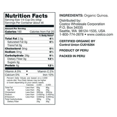 Kirkland Signature, Organic QuinKirkland Signature, Organic Quinoa, 4.5 lbsoa, 4.5 lbs