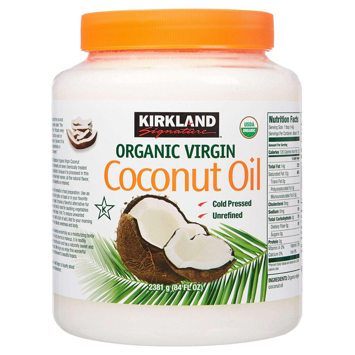 Kirkland Signature, Organic Virgin Coconut Oil, 84 fl oz - USA MEGA SHOP