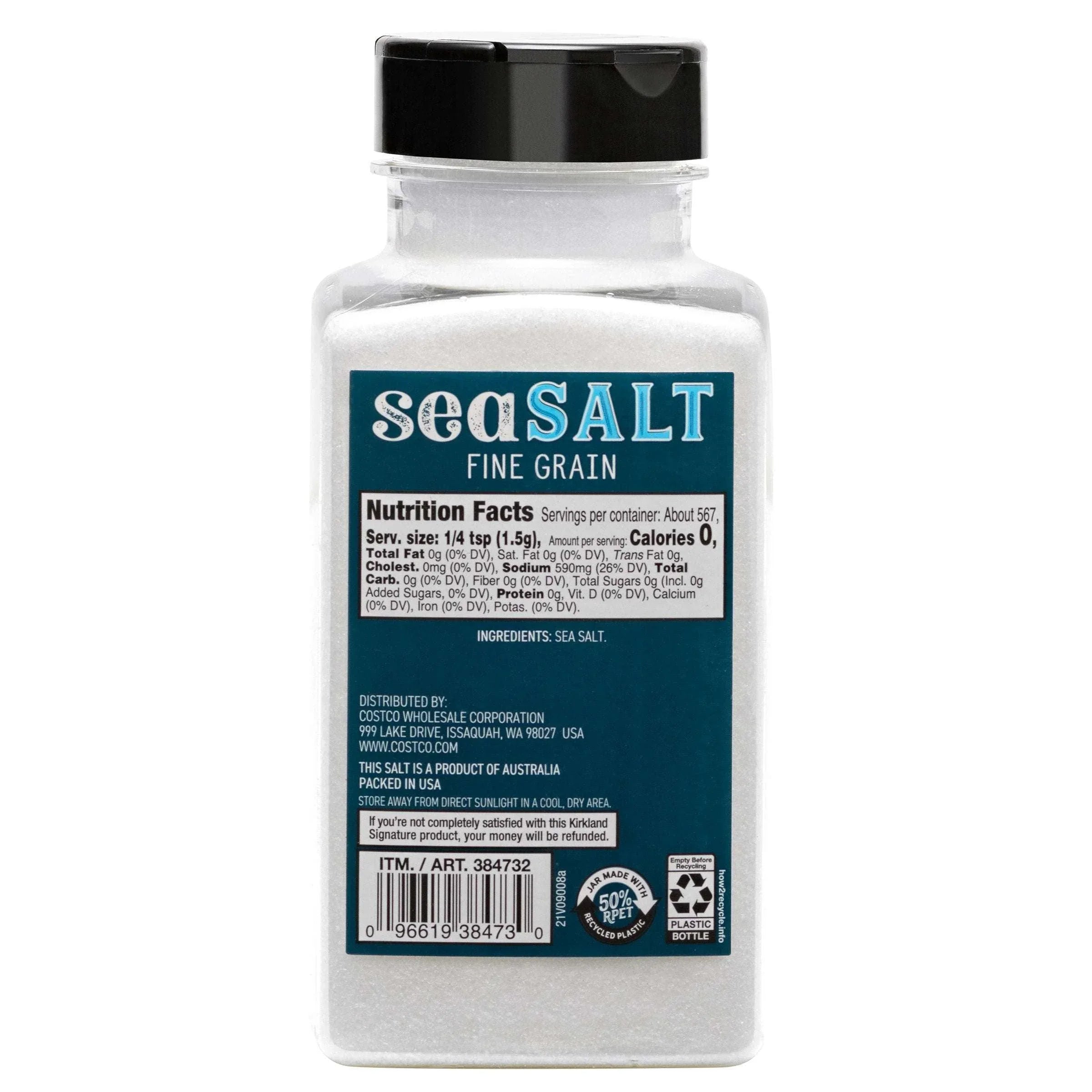 Kirkland Signature, Pure Sea Salt, 30 oz - USA MEGA SHOP