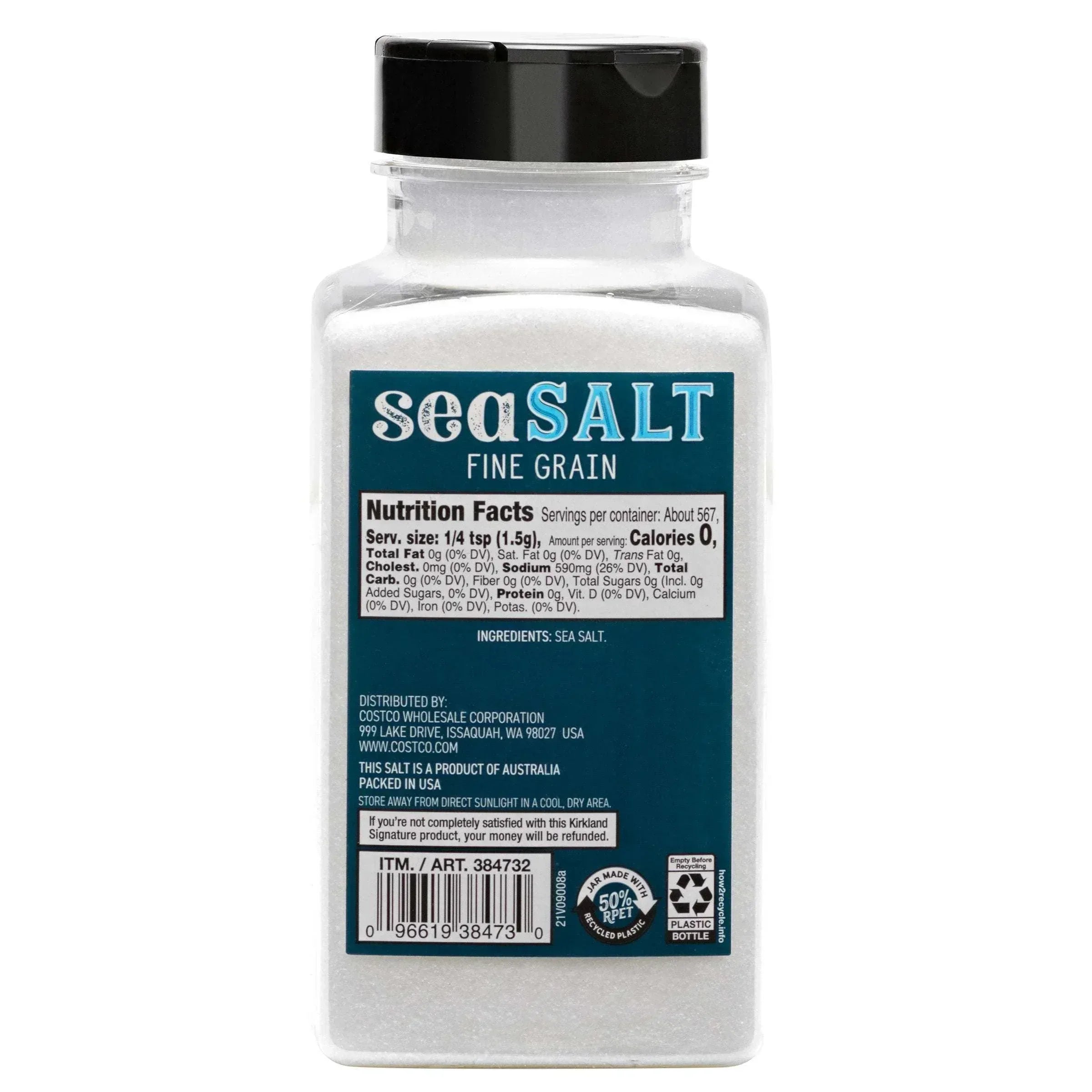 Kirkland Signature, Pure Sea Salt, 30 oz