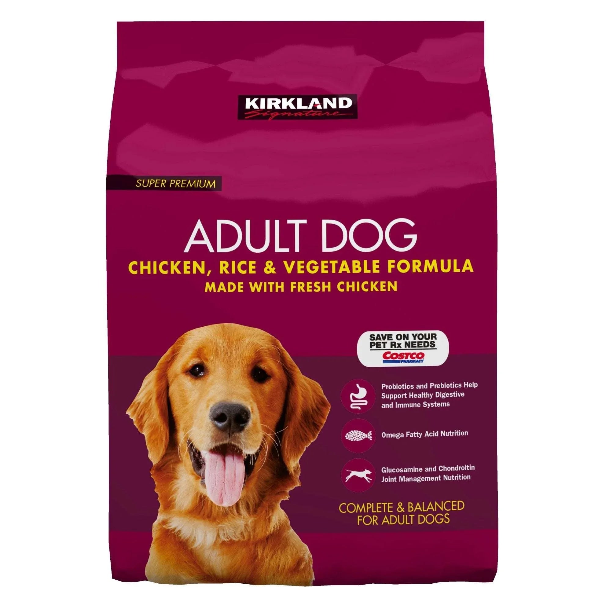 Kirkland Signature Adult Formula Chicken, Rice and Vegetable Dog Food, 40 lbs - USA MEGA SHOP