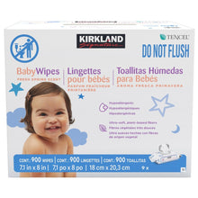 Baby wipes box with KIRKLAND Signature and TENCEL, fresh spring scent, 900 wipes