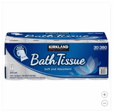 Kirkland Signature 2-ply bath tissue pack, 30 rolls (380 sheets), blue box