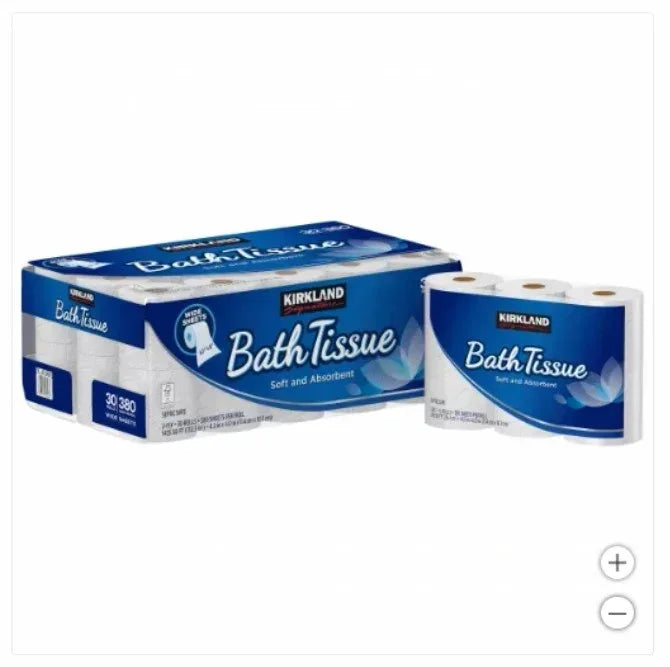 Kirkland Signature Bath Tissue, 2-Ply, 380 Sheets, 30 Rolls