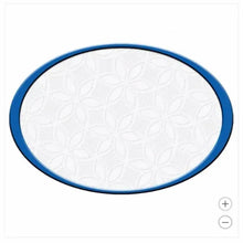 Embossed white 2-ply bath tissue sheet with blue border