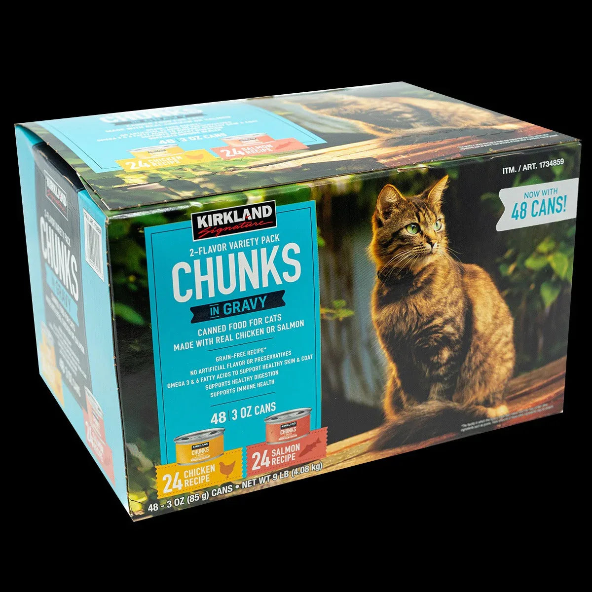 Kirkland Signature Canned Cat Food, Chunks in Gravy, Variety Pack, 3 oz, 48 ct - USA MEGA SHOP