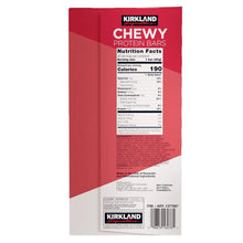 Chewy protein bar back panel with Nutrition Facts and barcode