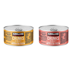 Kirkland Signature Chunks in Gravy, Canned Cat Food Variety Pack, 3 oz, 48-count - USA MEGA SHOP