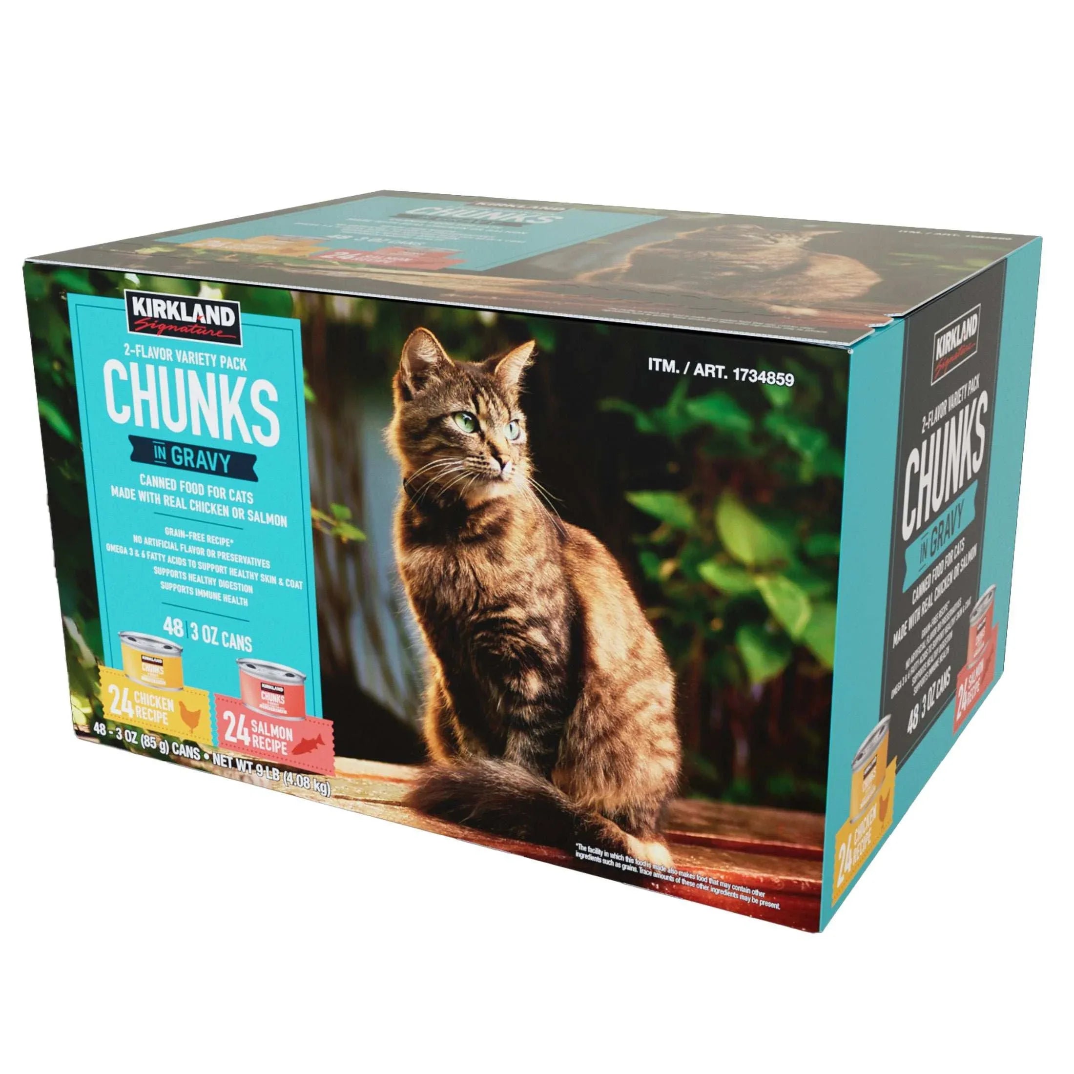 Kirkland Signature Chunks in Gravy, Canned Cat Food Variety Pack, 3 oz, 48-count - USA MEGA SHOP