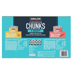 Kirkland Signature Chunks in Gravy, Canned Cat Food Variety Pack, 3 oz, 48-count - USA MEGA SHOP