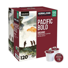 Kirkland Signature Pacific Bold organic dark roast K-Cup box with pods, 120 count
