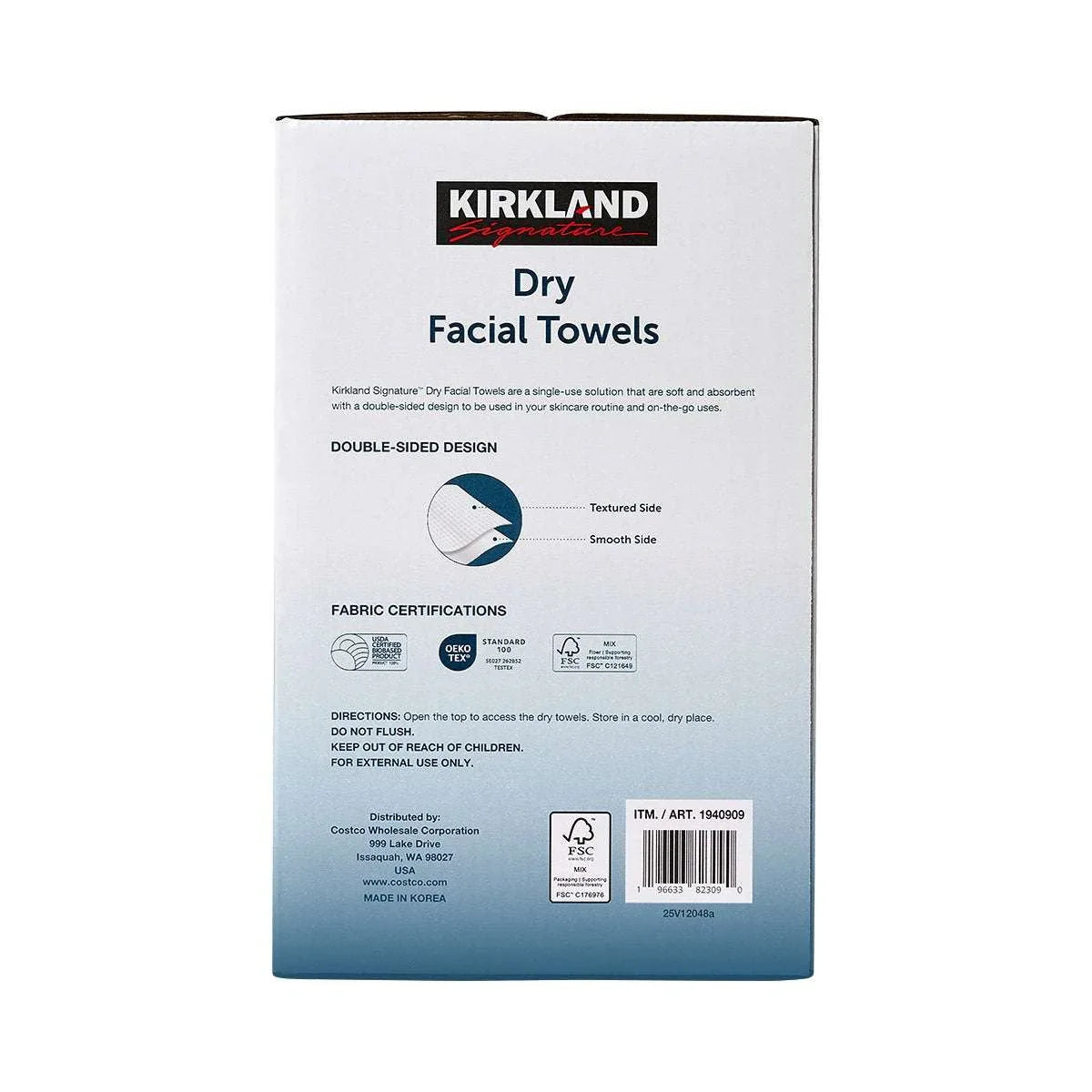 Kirkland Signature Daily Dry Facial Towels, 200-count - USA MEGA SHOP
