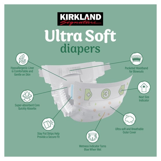 Kirkland Signature Diaper Sizes 3-7
