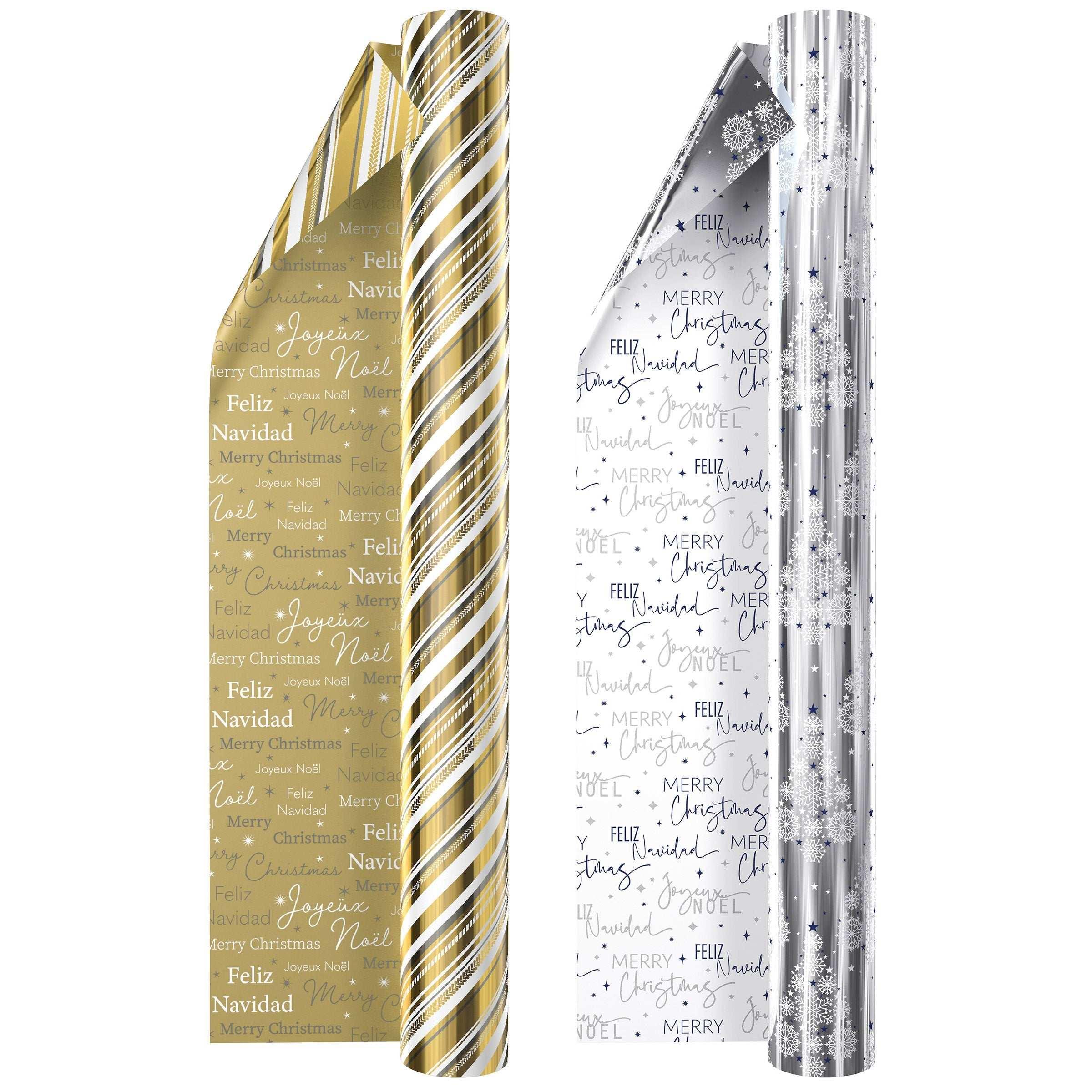 Kirkland Signature Double-sided Counter Roll Gift Wrap, 2-rolls, 540 Sq. Ft. Total - USA MEGA SHOP