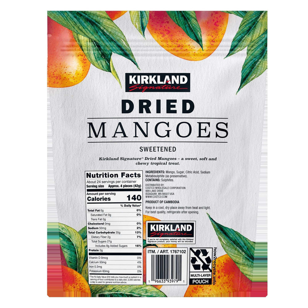 Kirkland Signature Dried Mangoes, Sweetened, 35 oz - USA MEGA SHOP