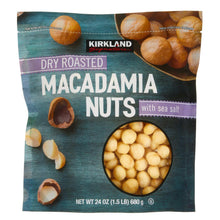 Kirkland Signature dry roasted macadamia nuts bag with sea salt