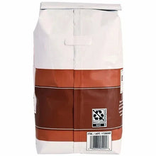 Whole bean coffee bag with barcode label and multi-layer bag icon