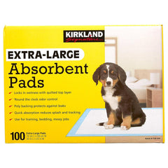 Kirkland Signature Extra-Large Absorbent Pads, 30 in L X 23 in W, 100-count - USA MEGA SHOP