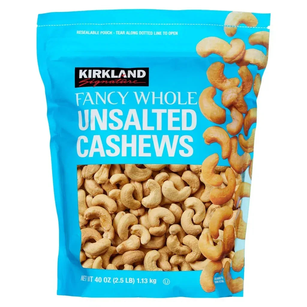 Kirkland Signature Fancy Whole Cashews, Unsalted, 2.5 lbs - USA MEGA SHOP