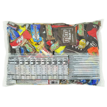 Assorted candy variety bag back side with ingredient and nutrition panel