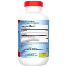 Glucosamine HCl with MSM supplement bottle back label, red cap