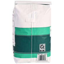 Kirkland Signature whole bean coffee bag back with barcode and multi-layer bag label