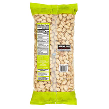 Kirkland Signature salted in-shell pistachios back of bag with nutrition facts panel