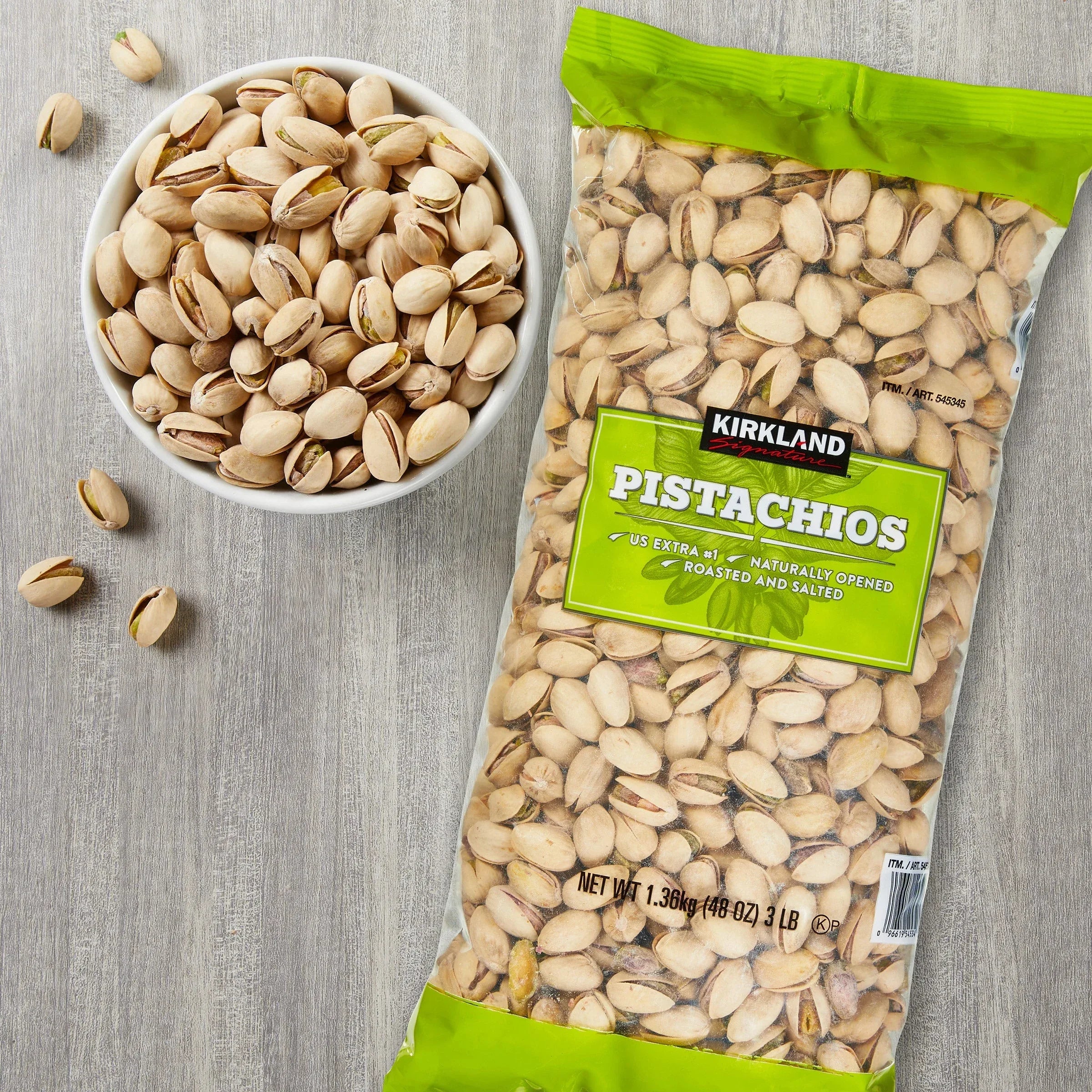 Kirkland Signature In-Shell Pistachios, Salted, 3 lbs - USA MEGA SHOP