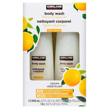 Kirkland Signature liquid body wash set of two white bottles
