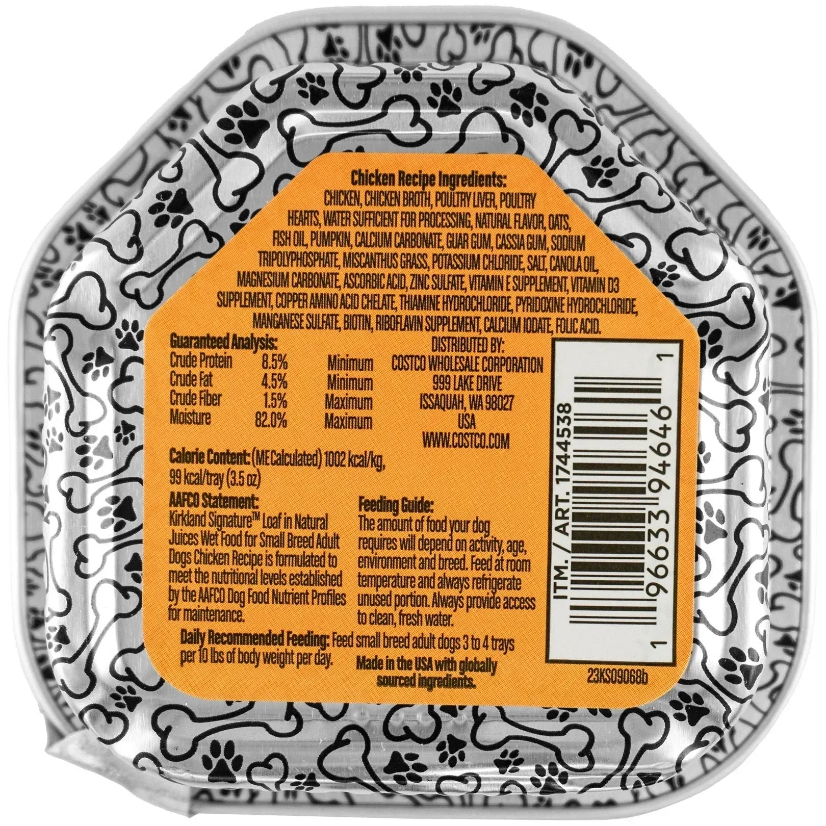 Kirkland Signature Loaf Wet Dog Food, Small Breed Adult Dogs, Variety Pack, 3.5 oz, 45 ct