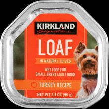Wet dog food loaf tray, turkey recipe in natural juices, small-breed adult dogs