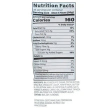 Nutrition facts panel for milk chocolate almonds