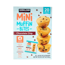 Chocolate chip mini muffin bites pouches, 20-count pack; 4 muffins per pouch