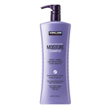 Kirkland Signature moisture shampoo bottle with purple pump, 33.8 fl oz