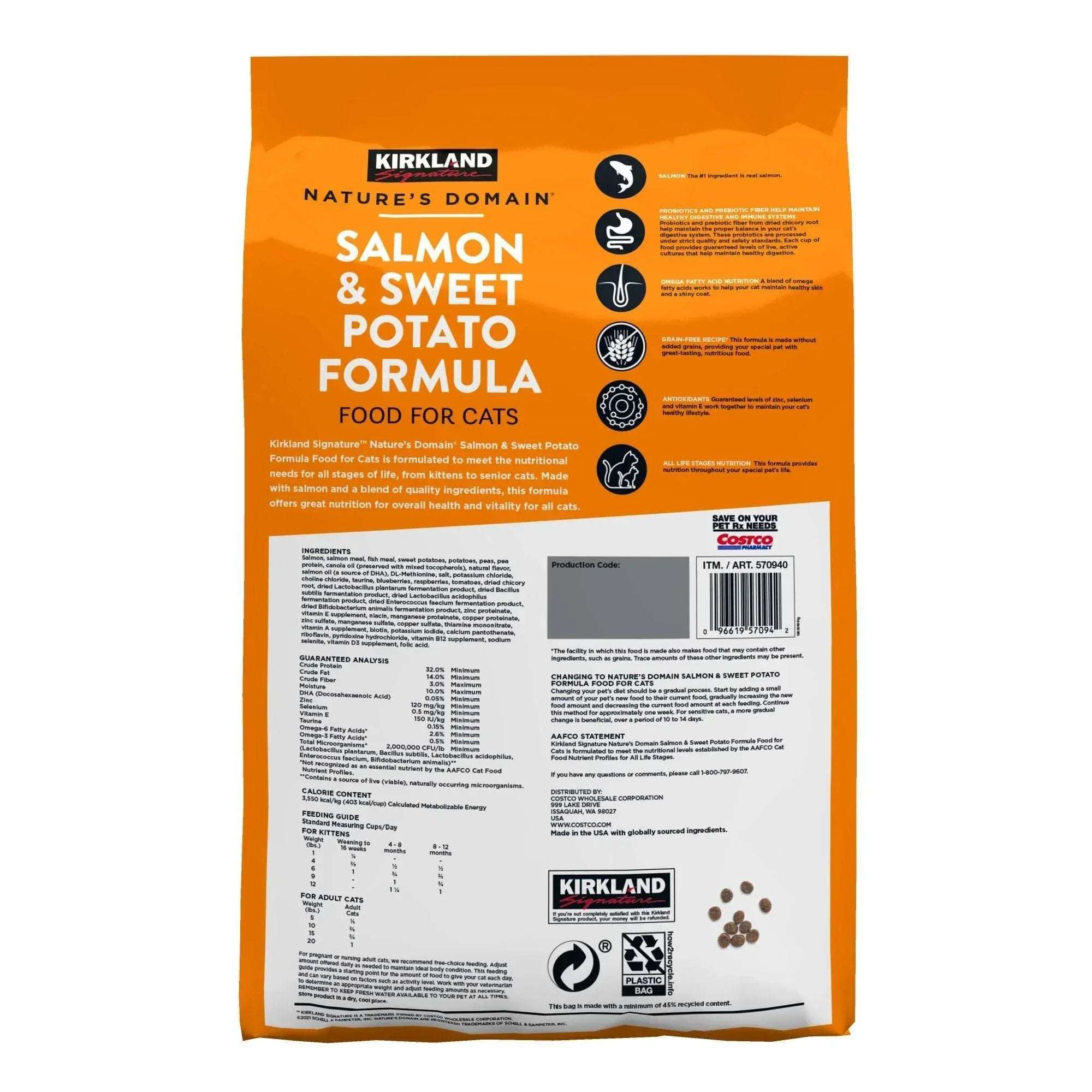 Kirkland Signature Nature's Domain Cat Food 18 lbs.