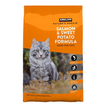 Kirkland Signature Nature's Domain salmon & sweet potato cat food bag, front
