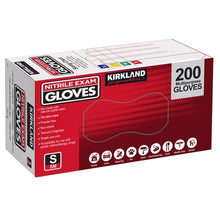Kirkland Signature nitrile exam gloves, 200-count box, size S, white gloves