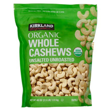 Organic whole cashews bag, unsalted unroasted cashews