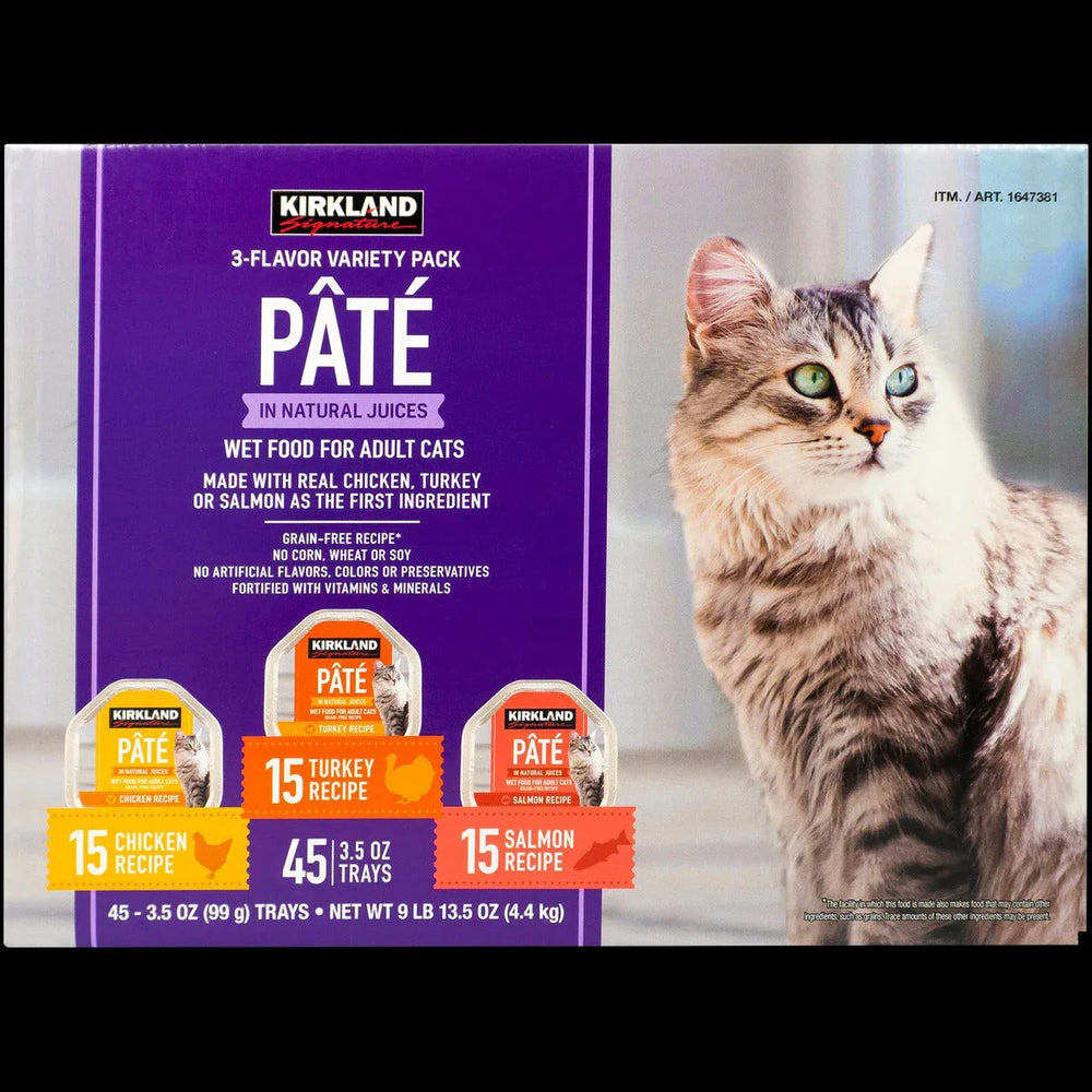 Kirkland Signature PÃ¢tÃ© Adult Cat Food, Variety Pack, 3.5 oz, 45 ct - USA MEGA SHOP