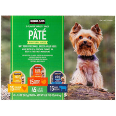 Kirkland Signature Pate Wet Dog Food Variety Pack, 3.5 oz, 45-count - USA MEGA SHOP