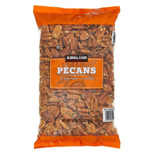 Kirkland Signature pecan halves bag with orange resealable seal