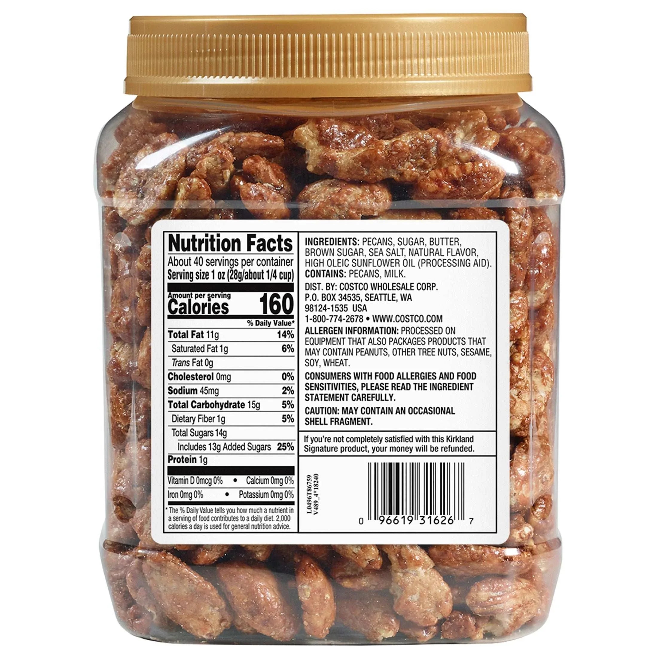 Kirkland Signature Praline Pecans, 2.5 lbs - USA MEGA SHOP