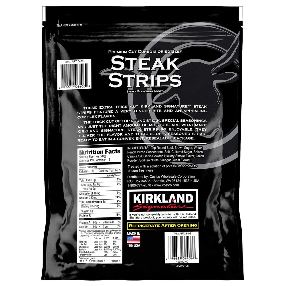 Kirkland Signature Premium Extra Thick Steak Strips, 12 oz - USA MEGA SHOP
