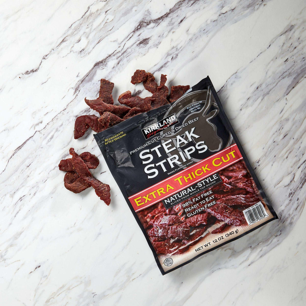 Kirkland Signature Premium Extra Thick Steak Strips, 12 oz - USA MEGA SHOP